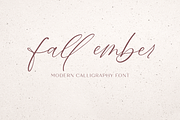 Fall Ember Calligraphy Font, a Script Font by Beck McCormick (Thumbnail 1 of 11)