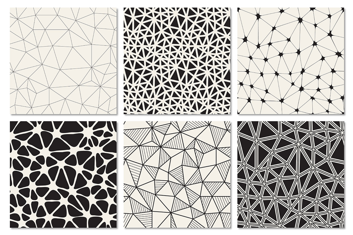 Triangles Seamless Patterns Bundle, a Pattern Graphic by Curly_Pat