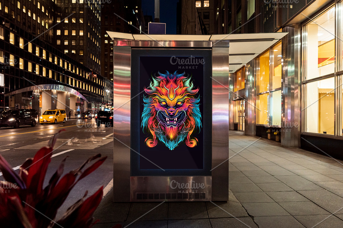 Psychedelic Grin Monster. 16 Posters, a Decorative Illustration by KENO Mascots (Photo 6 of 9)