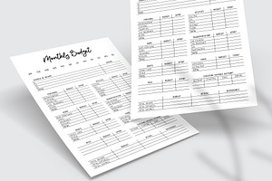 Monthly Budget Canva Planner Sheet