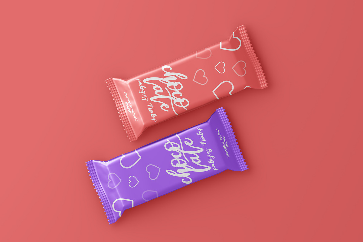 Chocolate Bar Packaging Mockup, a Packaging Mockup by Toasin Studio (Photo 4 of 8)