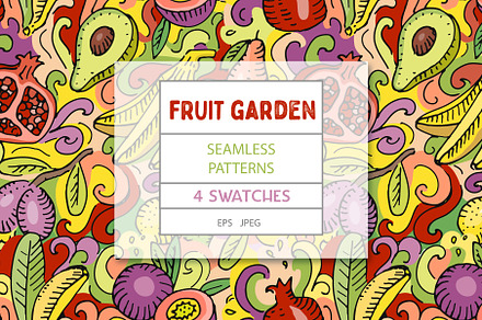 Doodle Fruit Seamless Pattern
