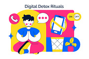 10 Digital Detox Ritual Illustration, a Person Illustration by denayunebgt (Thumbnail 4 of 4)
