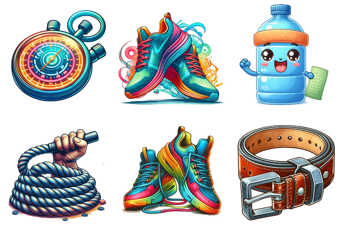 Gym Workout Sublimation Clipart, an Illustration by DreamArtGraphic (Photo 2 of 4)