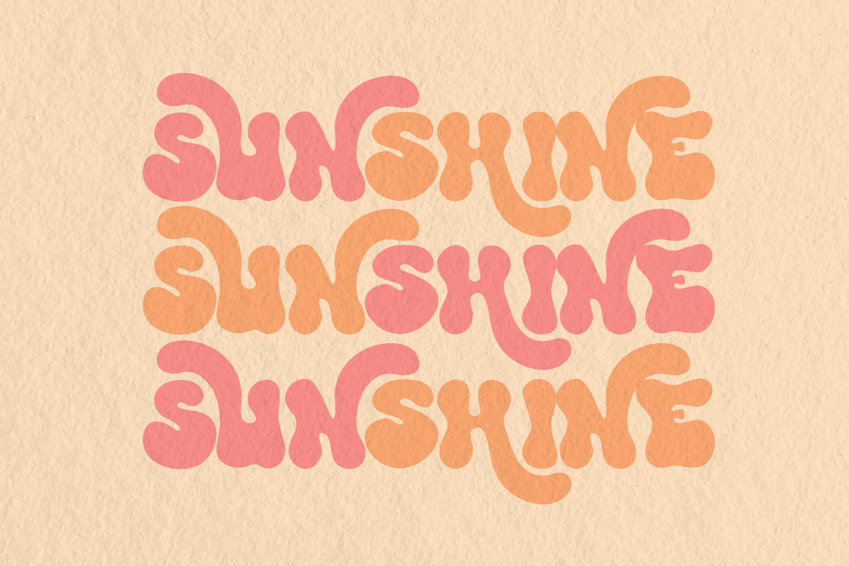 Super Wave - Retro Groovy Font, a Serif Font by Pandeka Studio (Photo 3 of 14)