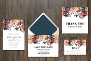 Wedding Invitation Suite Flowers, an Invitation Template by aticnomar (Thumbnail 1 of 5)