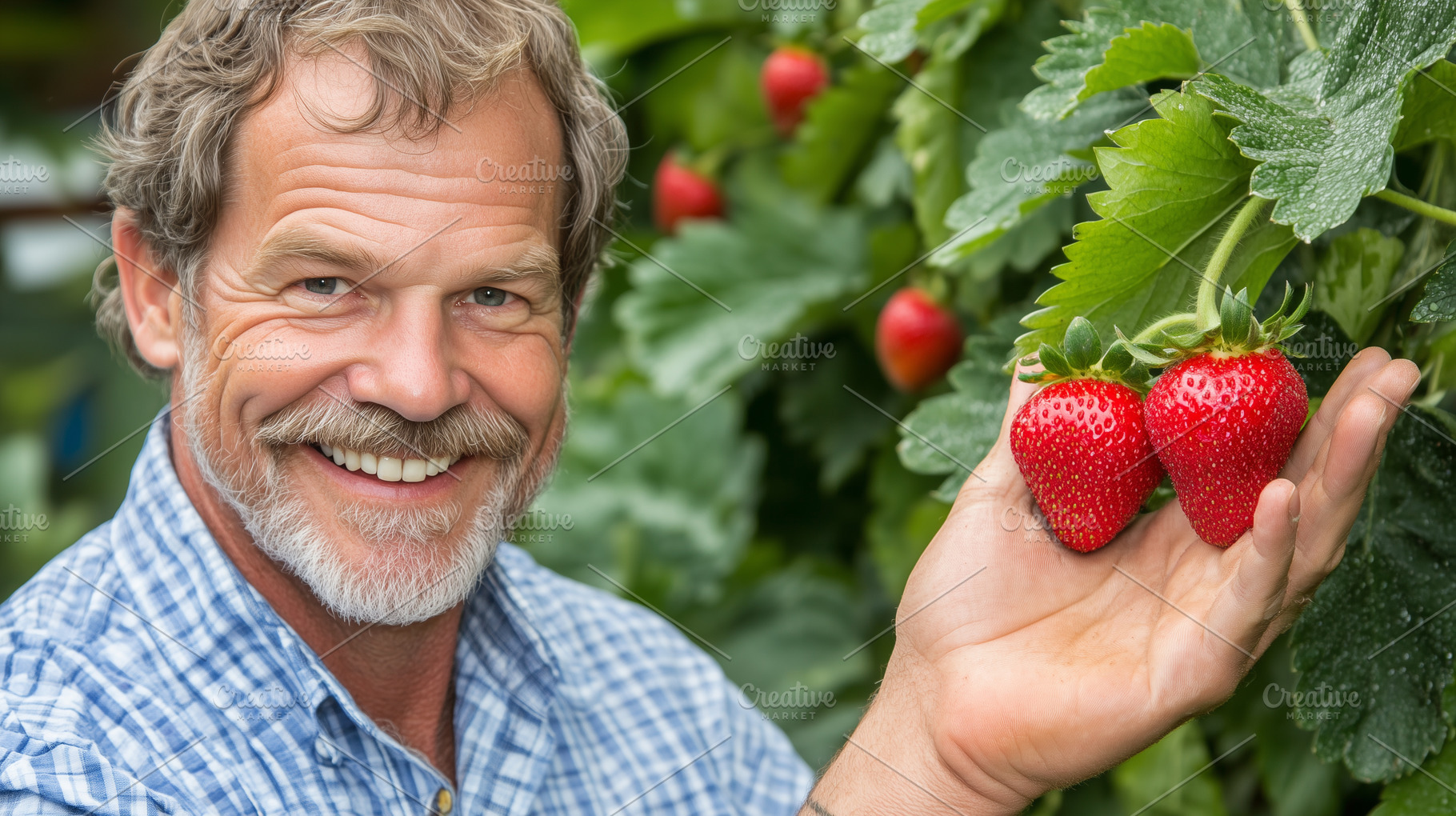 Smiling farmer proudly holds ripe, a Person Photo by MistyDay