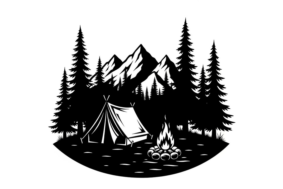 50 Camping Mountain Vector Bundle, an Illustration by jahid234 (Photo 37 of 51)