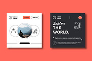 Travel Social Media Template Layout, a Social Media Template by MightyDesign (Thumbnail 5 of 8)