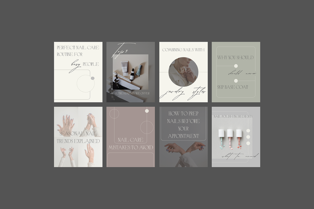 Elegant instagram manicure templates preview 3