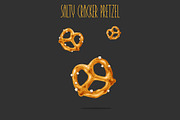Salty cracker pretzel. Vector, a Food Illustration by AKOMIX (Thumbnail 1 of 2)