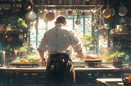 chef in the kitchen, a Photo by Pictures for you!!!!!!!!!