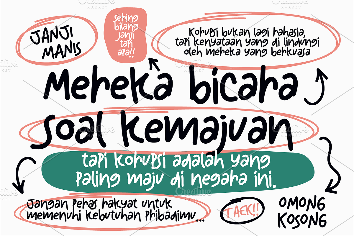 Bouncy Scriber Handwriting Font, a Handwritten Font by Ronny Studio (Photo 2 of 8)