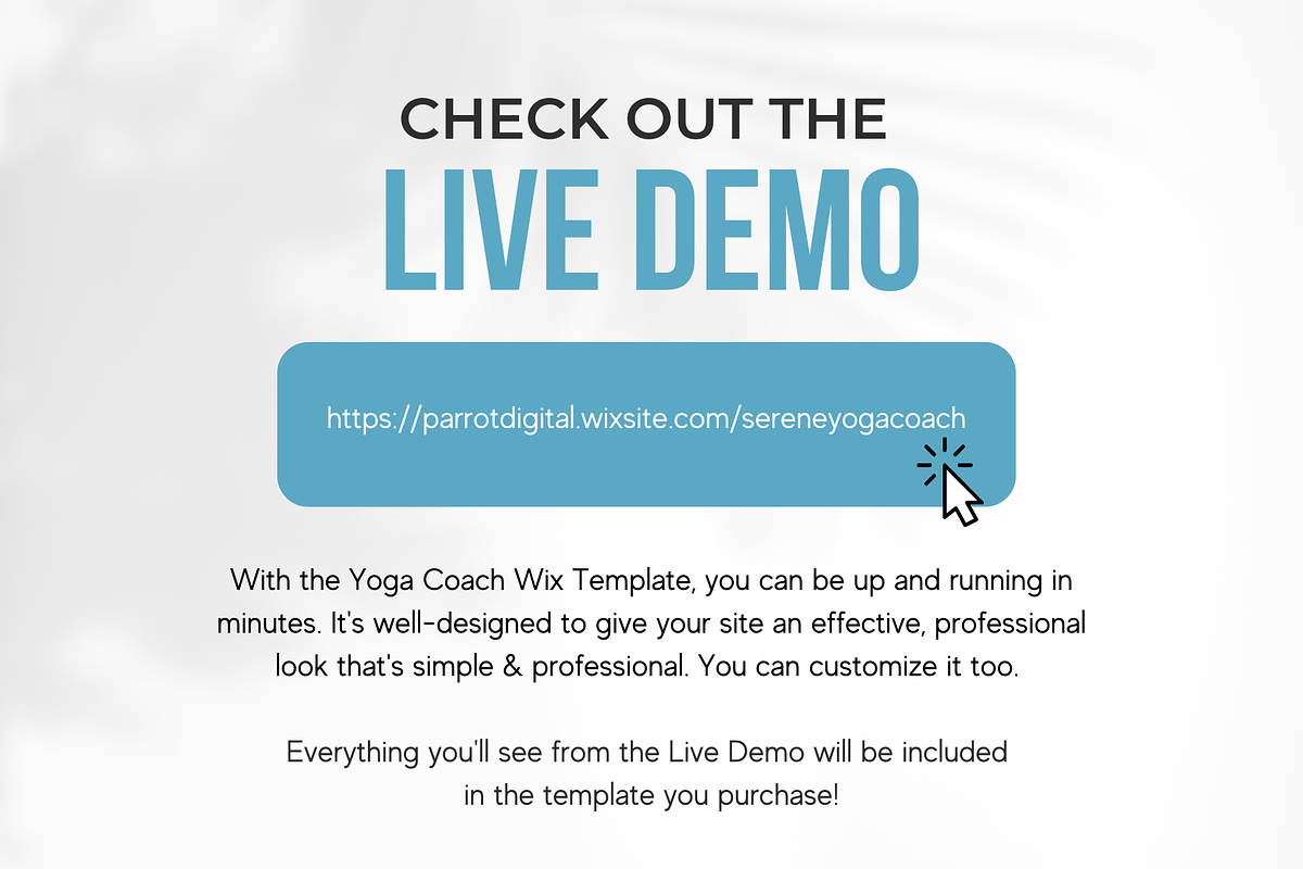 Yoga Coach Website Template - Wix, a Shopify Template by Parrot Designs (Photo 3 of 4)