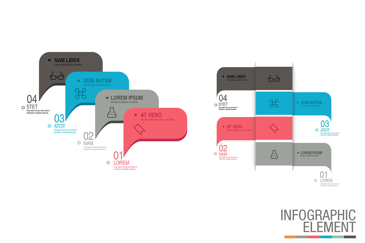 Infographic Flat speech bubble set, an Illustration by Woo Graphics (Photo 3 of 5)