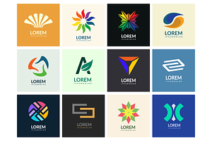 Collection of modern, abstract logo, a Branding & Logo Template by Saba Vector