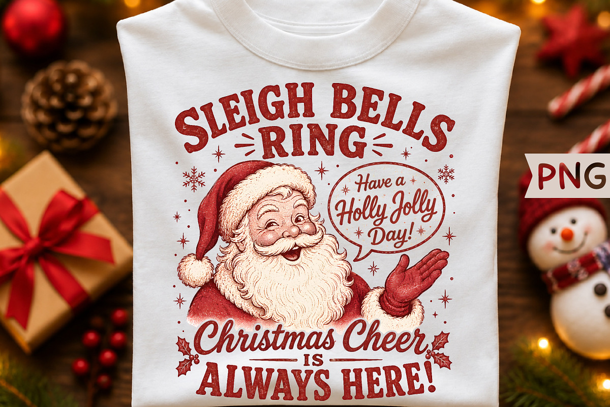 Sleigh Bell Ring Santa Christmas PNG, a Seasonal Illustration by Creative Art (Photo 1 of 3)