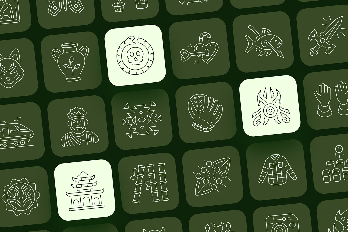 1390 Cultural and Historical Icons, an Outline Icon by Prosymbols (Photo 7 of 25)