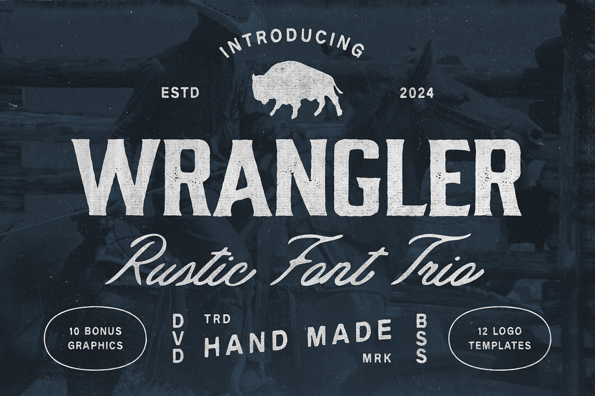 Wrangler & Extra, a Handwritten Font by Davide Bassu (Photo 1 of 18)