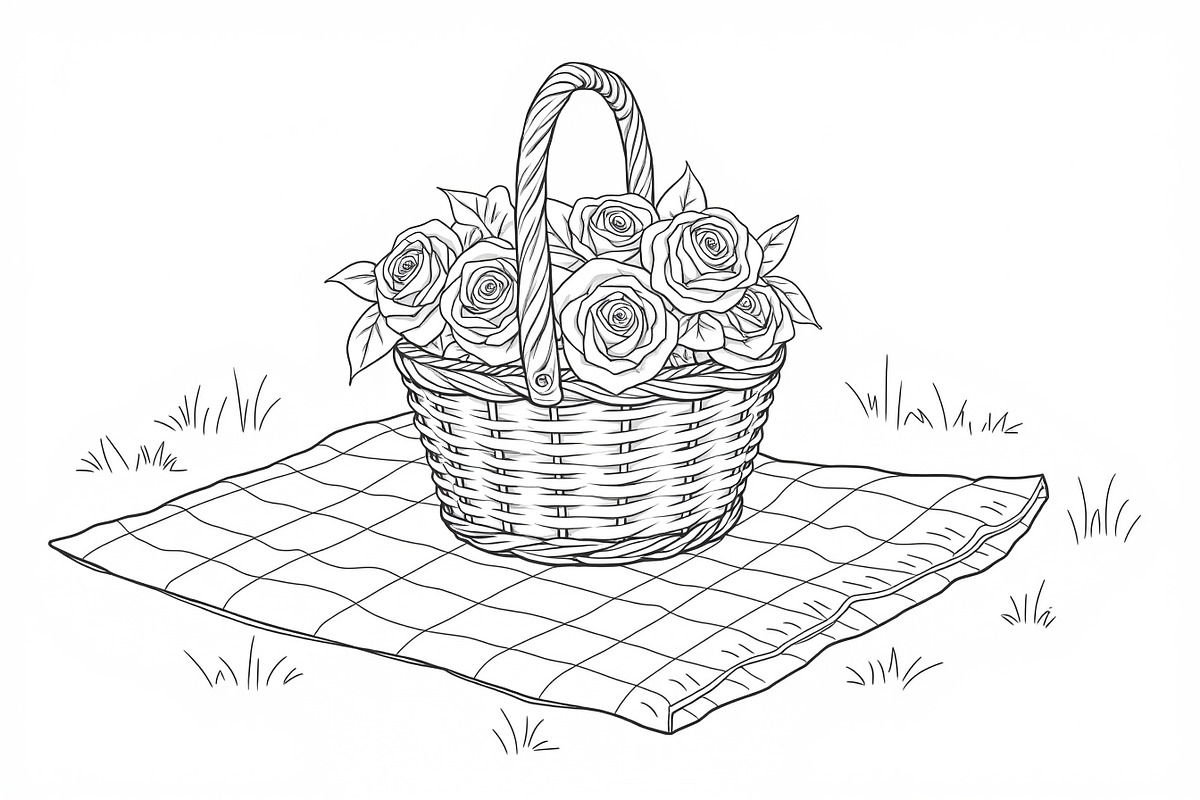 Spring Flower Coloring Art, an Illustration by hafijul (Photo 5 of 9)