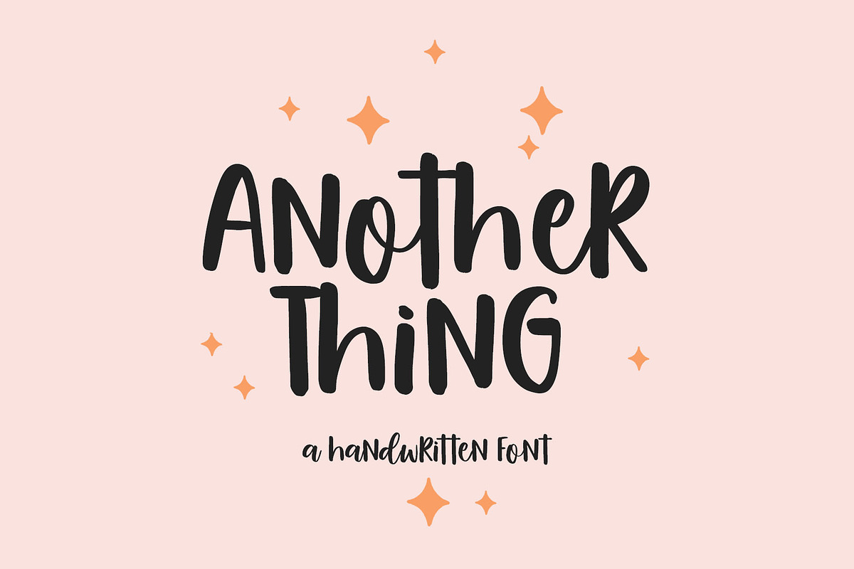 Another Thing handwritten font, a Handwritten Font by supfonts (Photo 1 of 7)