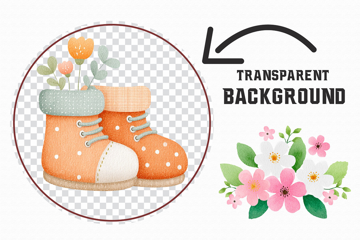 Boho Baby watercolor Clipart, an Illustration by Libby Wishes (Photo 5 of 7)