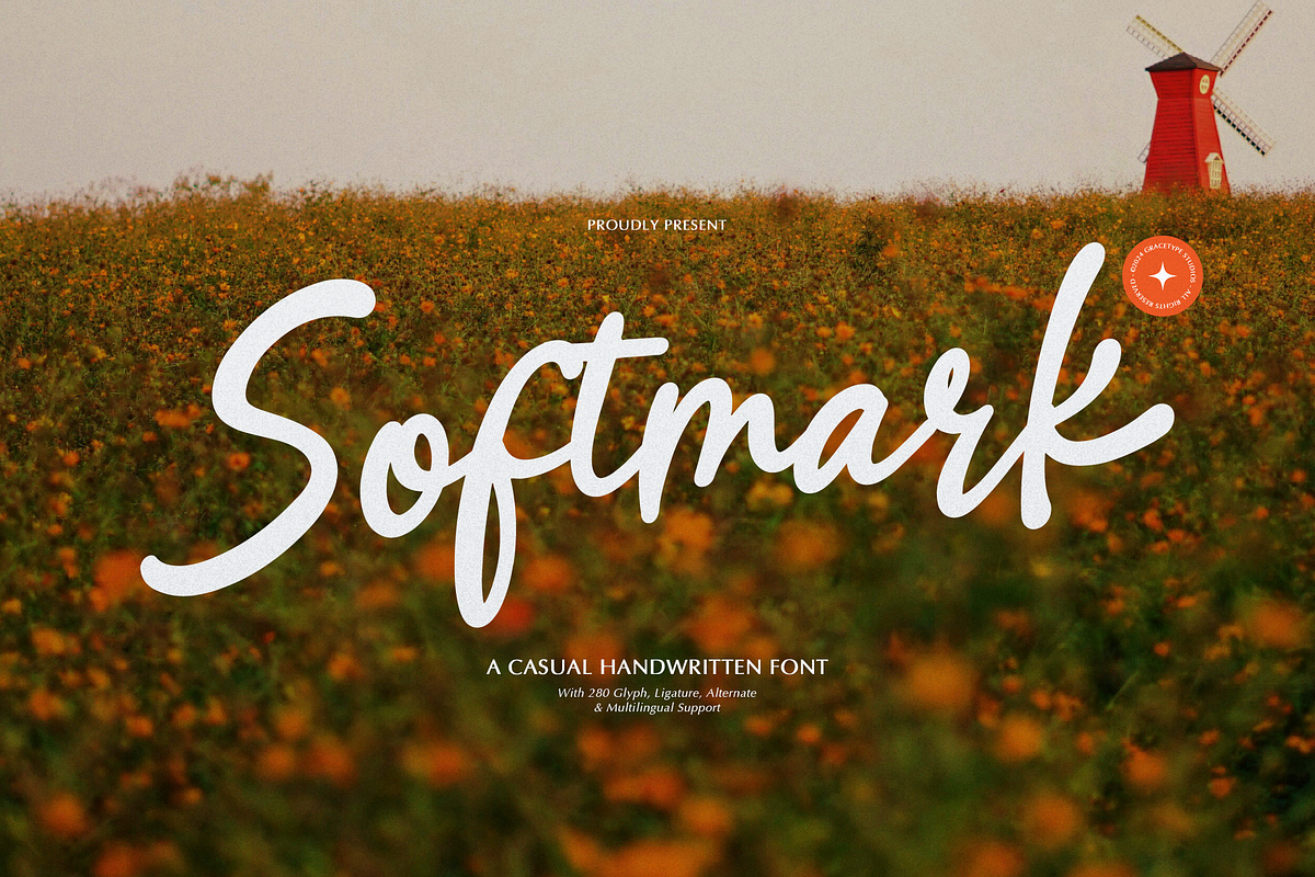 Softmark | Casual Handwritten Font, a Script Font by gracetype_studio (Photo 1 of 12)