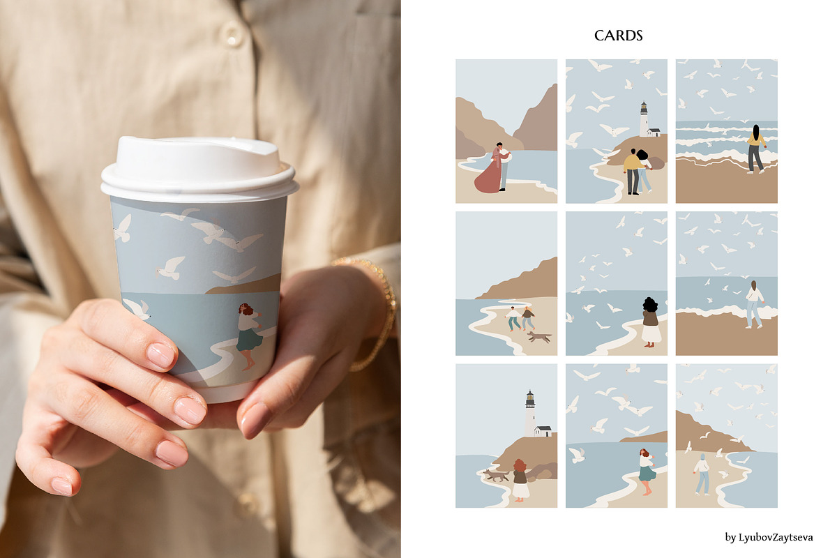 coastal landscape creator clipart, a Person Illustration by LyubovZaytseva (Photo 13 of 18)