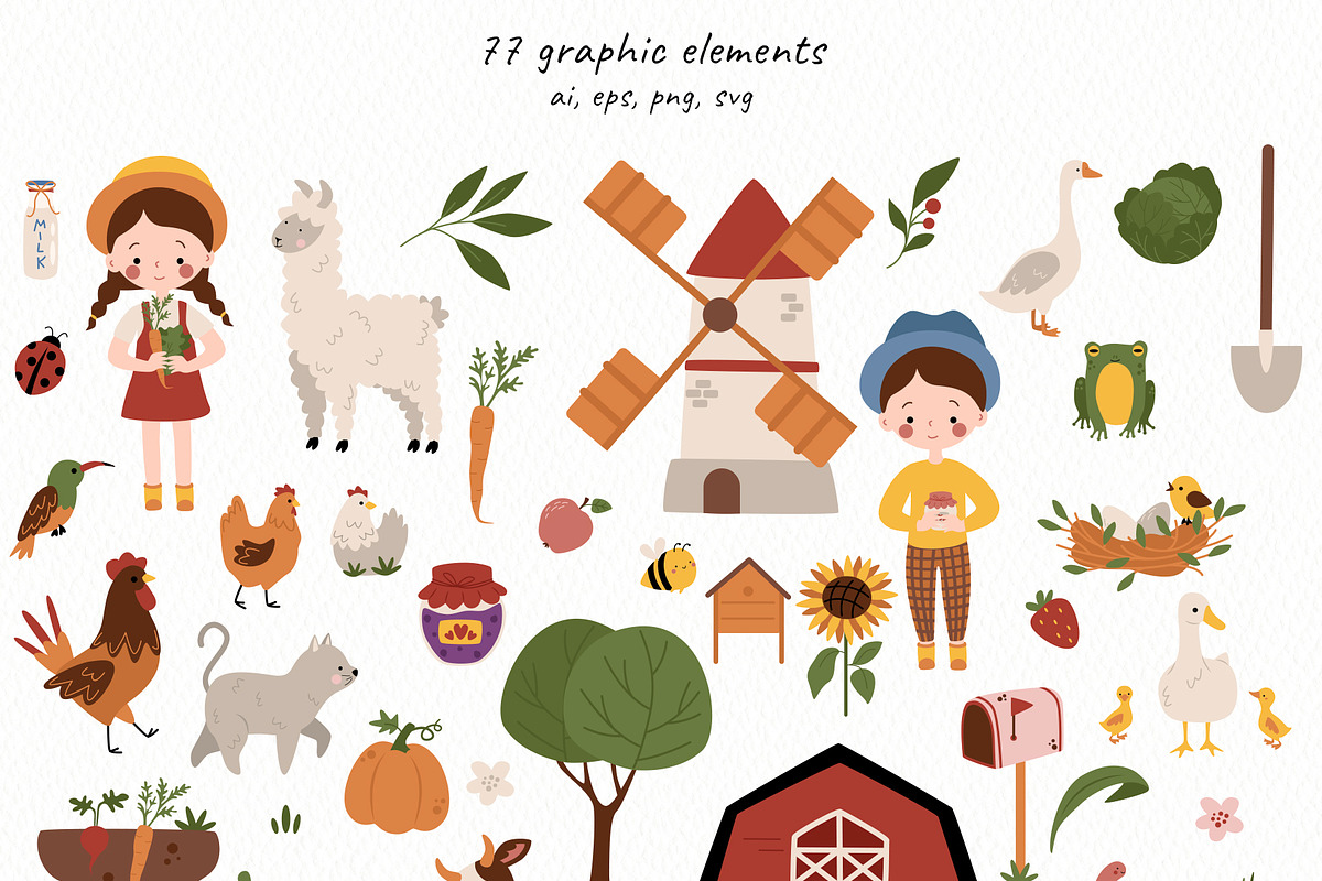 Farm time collection, an Animal Illustration by owlasya (Photo 9 of 10)