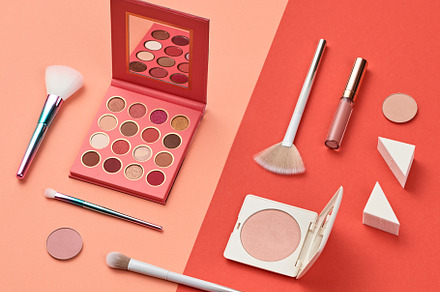 Fashion cosmetic makeup flat lay for featuring cosmetic, makeup, and beauty