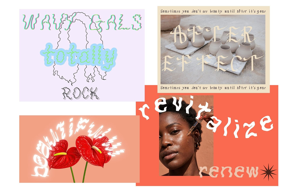 Bundle of 7 Modern Wavy Typefaces, a Handwritten Font by Eryn Rose Design (Photo 6 of 7)