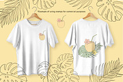 Tropical Garden 30 Procreate Stamps, a Brushes & More by Mari_Caliart (Thumbnail 5 of 7)
