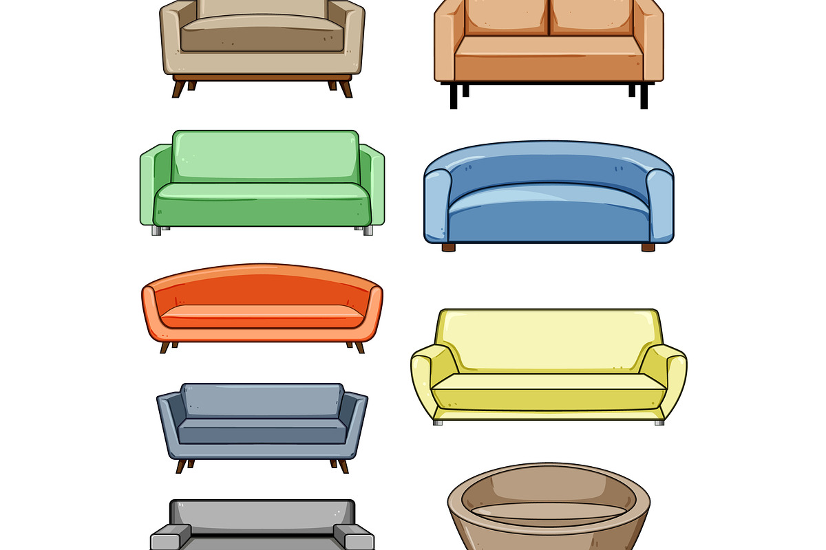 Different modern and classic sofas, an Object Graphic by pikepicture (Photo 2 of 3)
