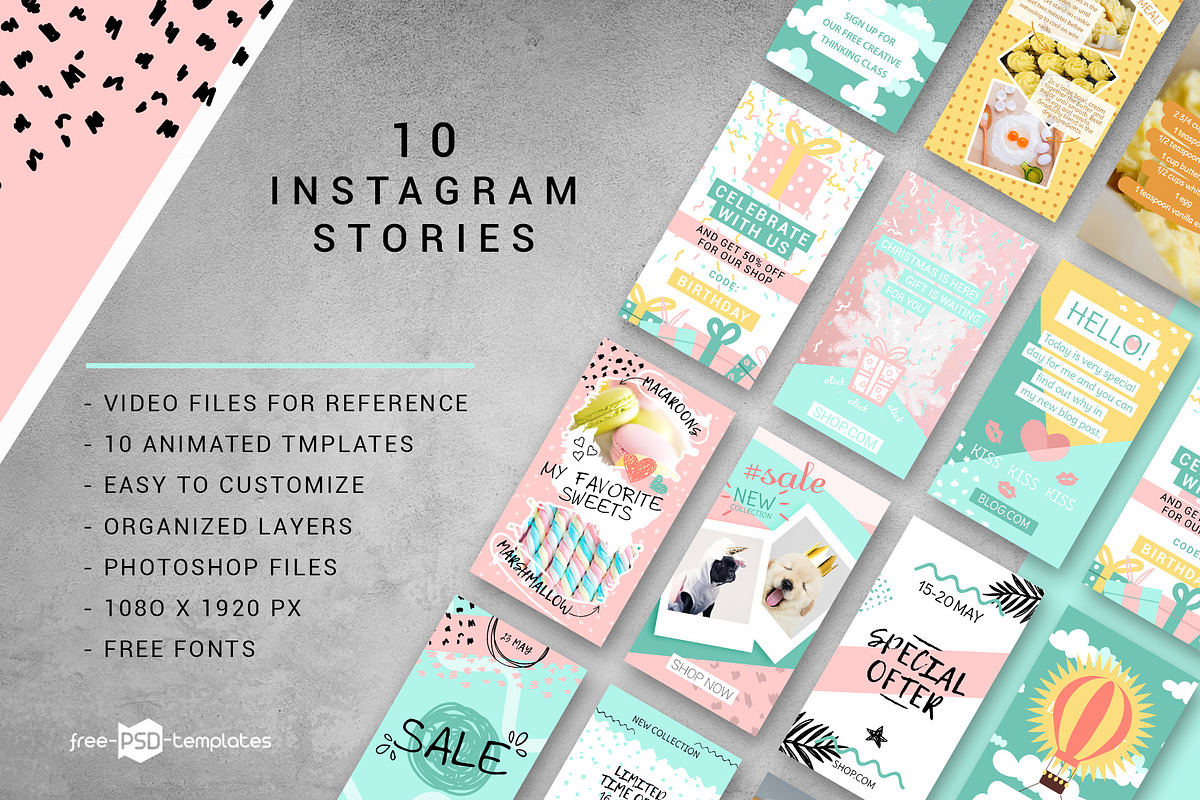 10 Animated Instagram Stories, a Social Media Template by Free-PSD-Templates (Photo 3 of 6)