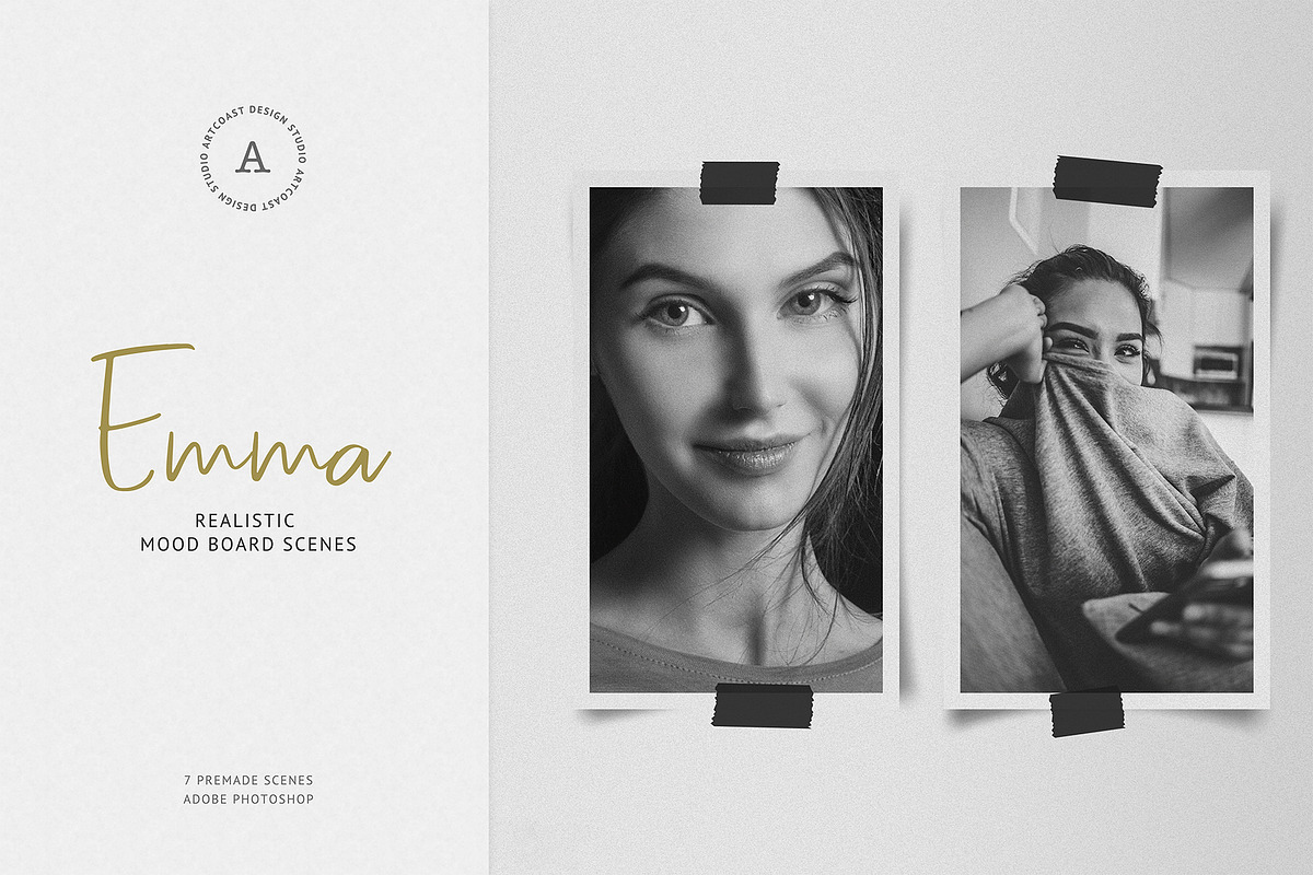 Emma: 7 Moodboard Scenes & Mockups, a Social Media Template by Artcoast Std. (Photo 1 of 9)