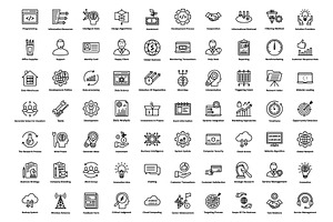 1275 Business Startup Line Icons