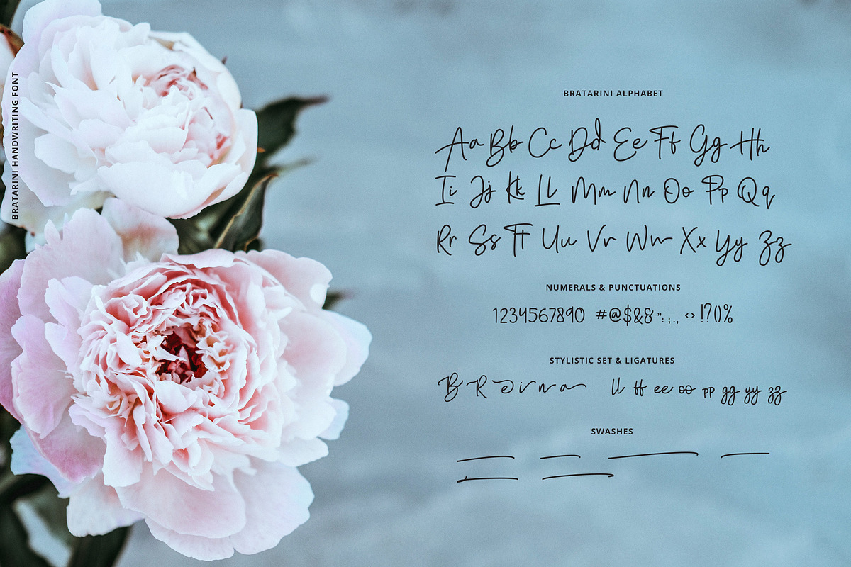 Bratarini - a Handwriting Font, a Script Font by Inspiratype (Photo 9 of 10)
