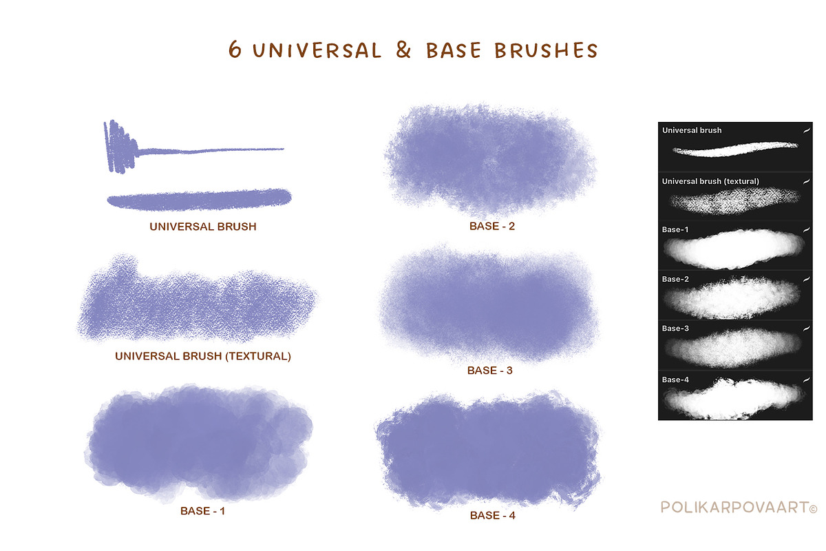 Flower Brushes for Procreate, a Brush Add-On by polikarpovaart (Photo 4 of 11)