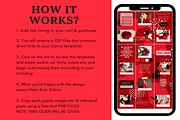 Red Instagram Puzzle Post Template, a Social Media Template by LushBury (Thumbnail 5 of 5)