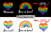 Pride Month Design Elements, a Decorative Illustration by Lena Kedrova (Thumbnail 2 of 7)