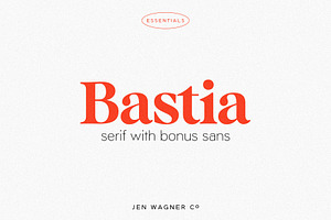 Bastia A Modern Serif & Bonus Sans