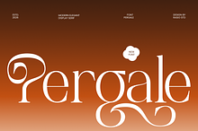 Pergale Modern Elegant Serif Font