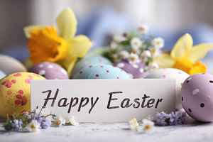 Festive Easter greetings with color, a Holiday Photo by MistyDay