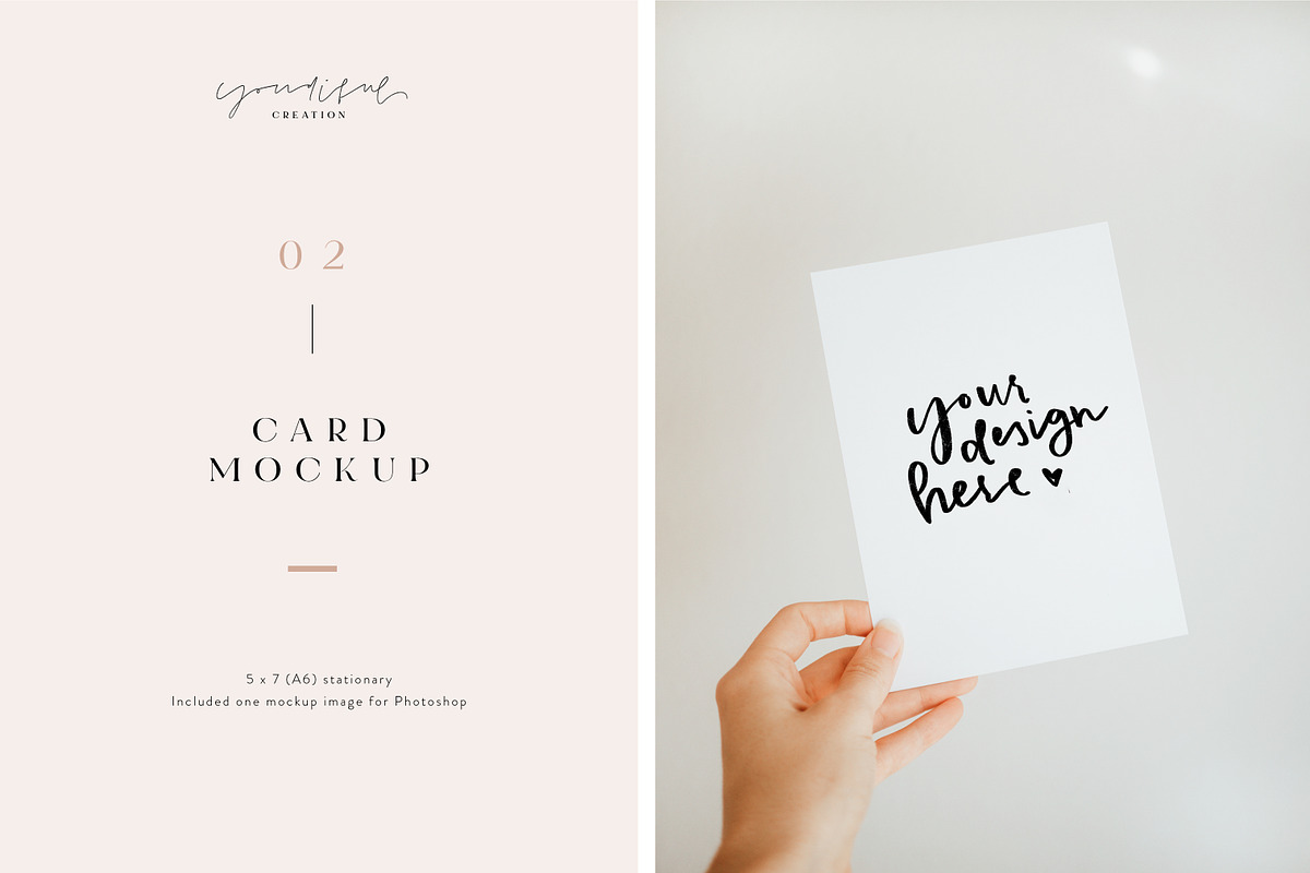 02 - Card Mockup Stationary, a Print Template by youdiful creation