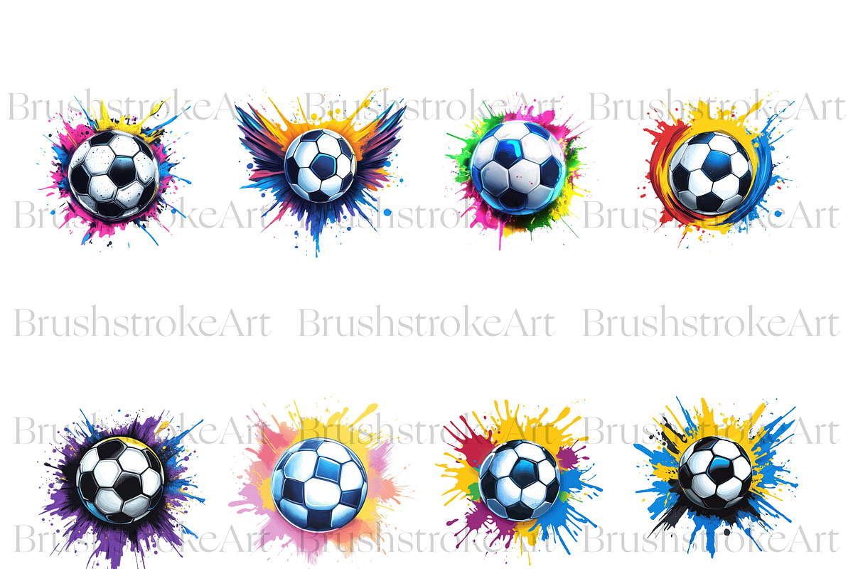 Soccer Ball Splash Clipart, Football, a Sport Illustration by BrushstrokeArtGB (Photo 3 of 9)