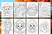 200 Cute Autumn Coloring Pages, a Seasonal Illustration by Coco Bloom (Thumbnail 3 of 9)