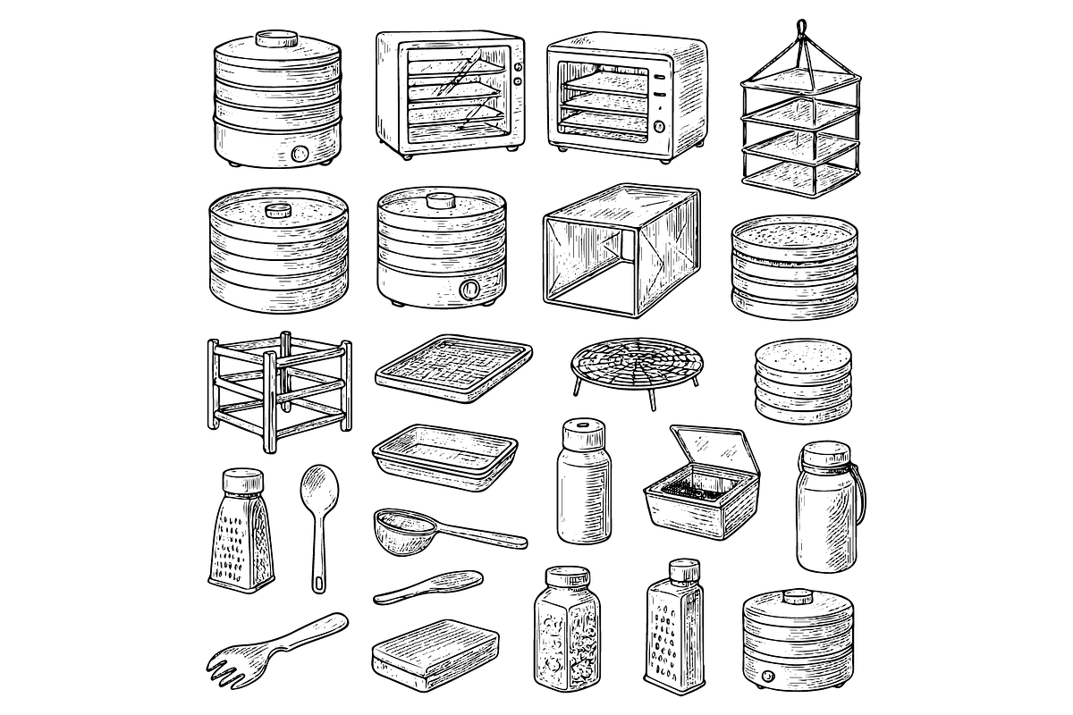 Food Dehydrator and Kitchen Tools, an Object Graphic by nikagraphic (Photo 1 of 3)