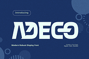 Adeco - Robust Display Font, a Sans Serif Font by Grontype (Thumbnail 1 of 8)