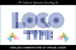 Logo Font Geometric Branding Kit