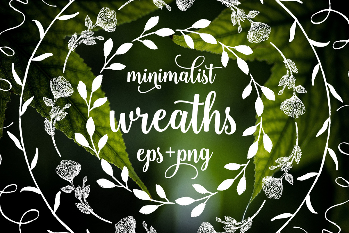 Minimalist botanical wreaths set, an Illustration by Floralis (Photo 1 of 5)